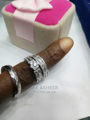 Dubai 925 Sterling Silver Couple's Set of Wedding Ring 026