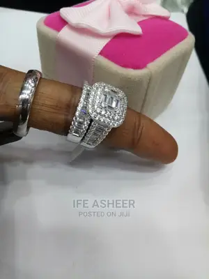 Dubai 925 Sterling Silver Couple's Set of Wedding Ring 029