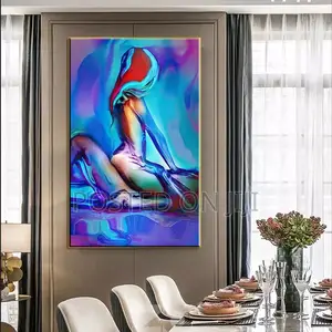 Abstract Woman and Man Sex Wall Art