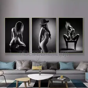 Sexy Nude Black And White Woman Wall Art