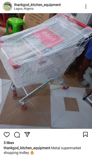 Metal Supermarket Trolley 100L