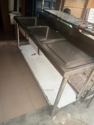 Industrial Washing Sink Double Bowl With Side