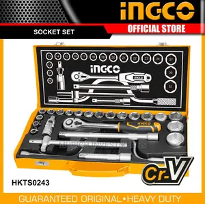 Ingco Socket Wrench Set 10-32mm 6 Points 1/2 Drive 24pcs