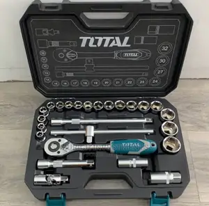 TOTAL Socket Wrench Set 10-32mm 1/2 Drive 25pcs