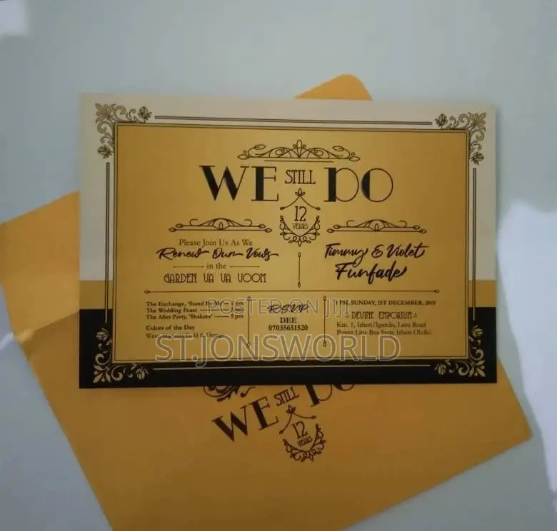 Wedding IV, Program And Souvenirs