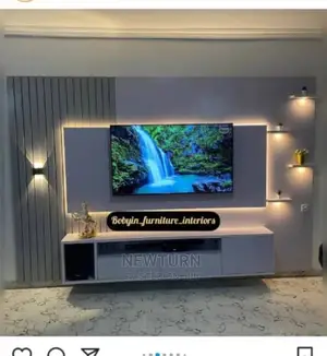 Wall Mounted Tv Stand / Console With Back Led Light.