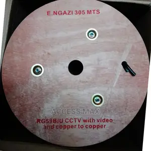 100% Copper Rg59. Drum Cctv Camera Cable With Power By 305m