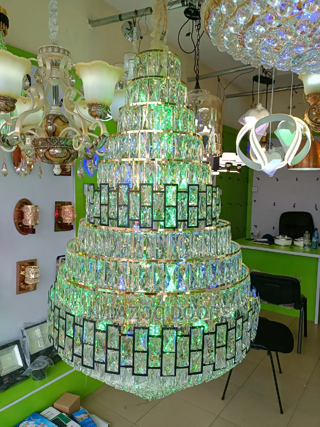 Golden Crystal Chandelier Light