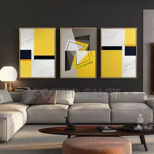 Abstract Yellow White Canvas Print