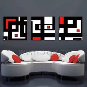 Red Black White Banmu Print