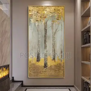 Big Size Nordic Vintage Abstract Golden Rich Tree