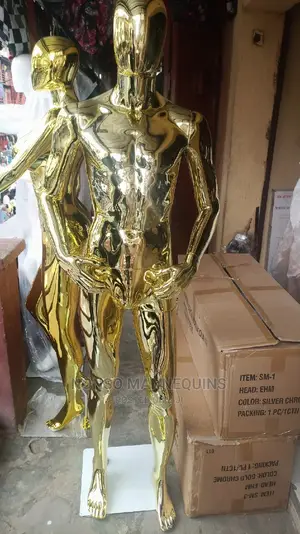 Fullmale Gold Chrome Mannequins Display for Clothing's