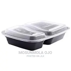 25pcs Black Disposable Plastic Container