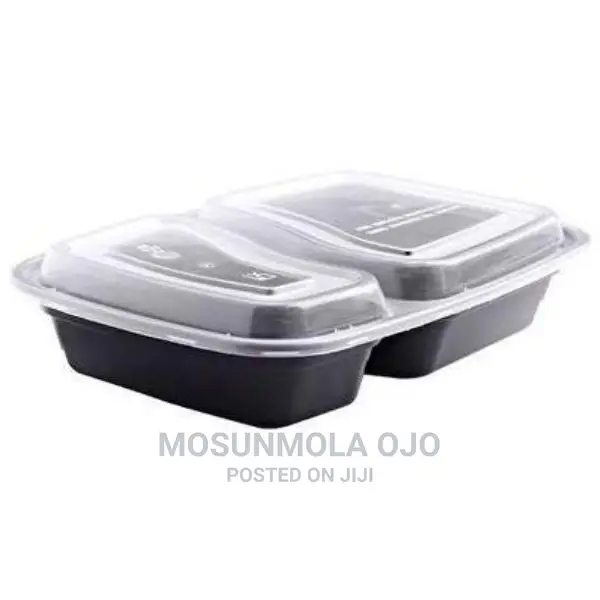 25pcs Black Disposable Plastic Container