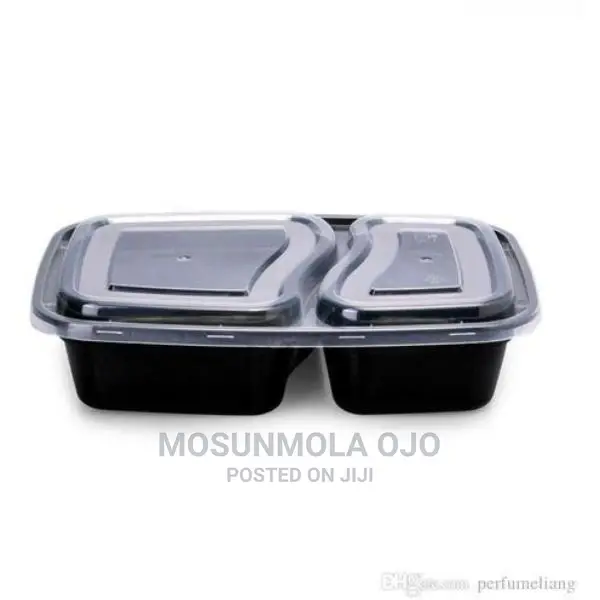 25pcs Black Disposable Plastic Container