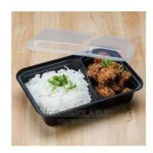 25pcs Black Disposable Plastic Container