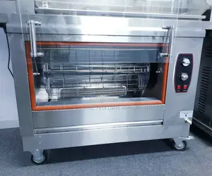 Gas Type Chicken Roaster / Rotating Gas Chicken Rotisserie