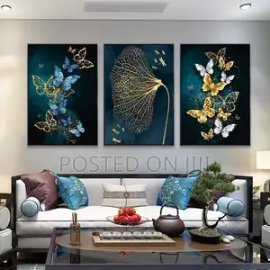 Blue Golden Canvas Print