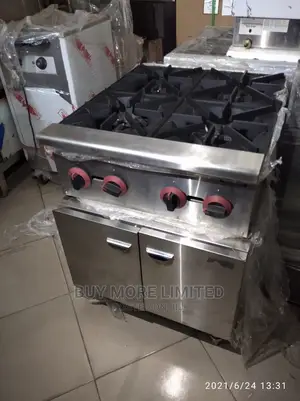 4burner Industrial Cooker With Oven Cabinets