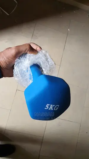 Pair of 5kg Aerobic Rubber Dumbbell