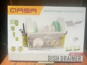 Qasa New Rustles 2 Tier Plastic Dish Drainer And Plate Rack