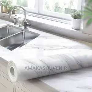 Waterproof Marble Self Adhesive Wallpaper 60cm X5m