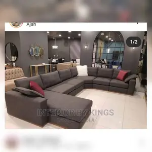 U-Shaped Fabric Sofa Can Come in Colors