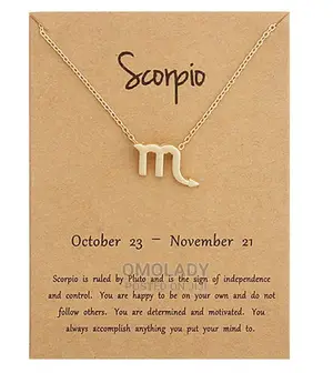 Zodiac Sign Gold Necklace - Scorpio
