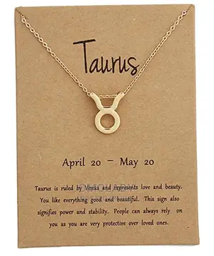 Zodiac Sign Gold Necklace - Taurus