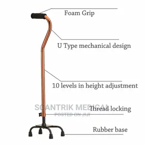 Aluminum Smart Cane Four Legs Walking Cane Walking Stick