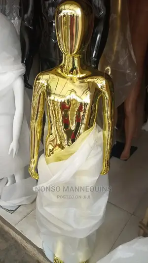 Gold Chrome Unisex Faceless Age 5 to 10 Years Mannequins