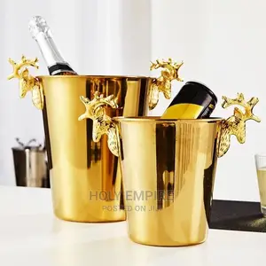 Ice Champagne Bucket Deer Head Wine Chiller Bottl