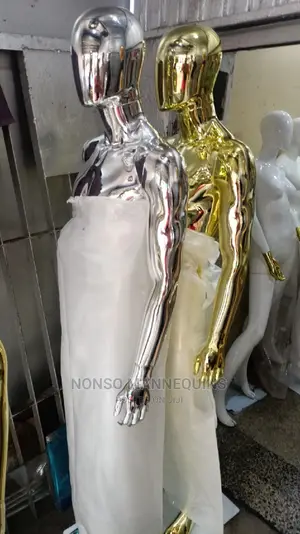 Gold Silver Chrome Full Body Male Mannequins