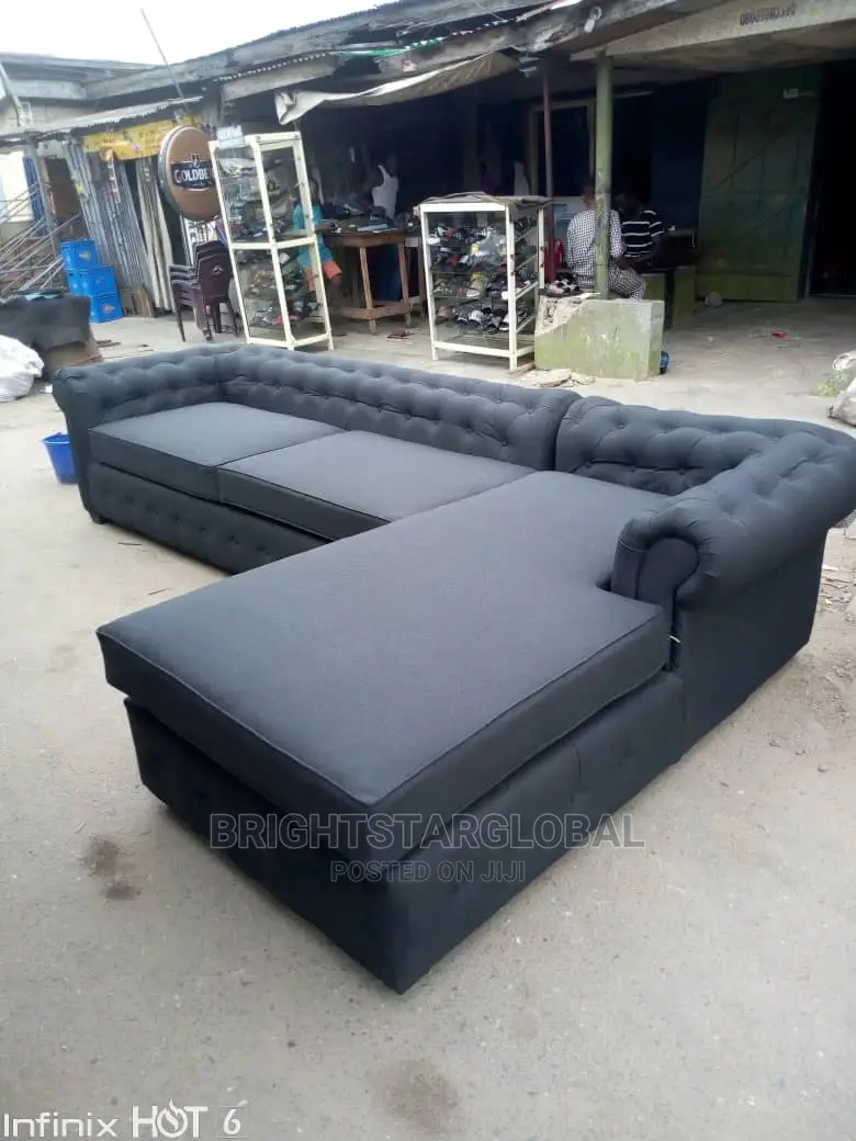 Lshape Couch Sofa Chair Black