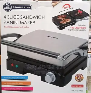 Master Chef 4 Slice Sandwich Panini/Sharwama Maker