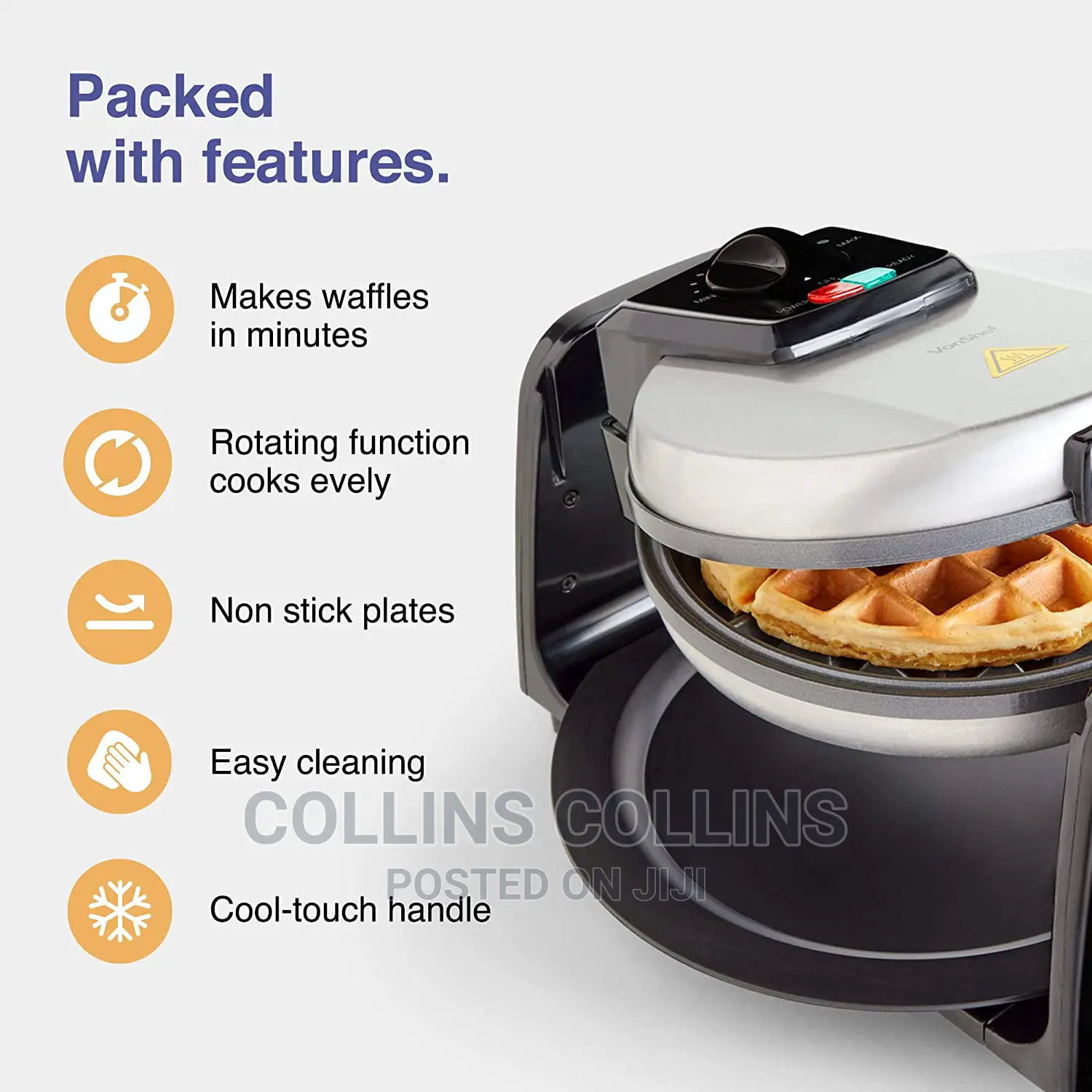 Vonshef Rotating Waffle Maker