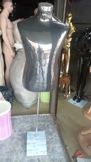 Imported Male Pinnable Half Body Black Dressform