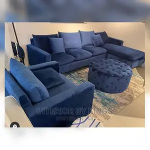 L-Shaped With One Single an Ottoman Can Come in Colors
