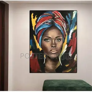 Black African Woman Painting