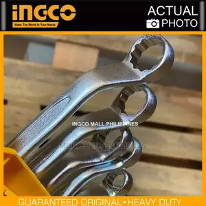 Ingco HKSPA3088 8pcs Offset Ring Spanner Set 6-22mm