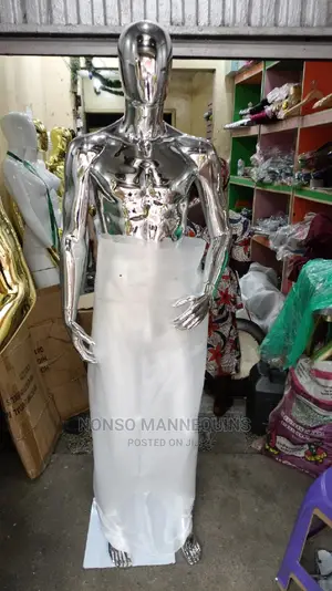 Silver Male Full Body Display Chrome Mannequins