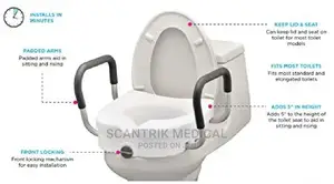 Elevated Toilet Seat With Tool Free Removable Arms