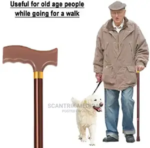 Height Adjustable Walking Stick (Brown)