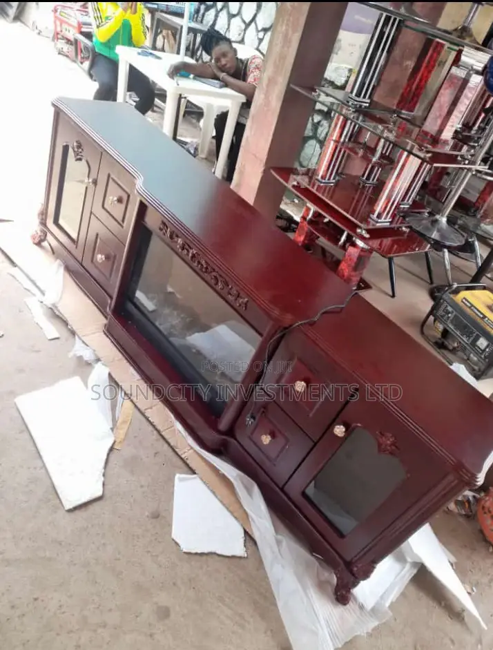 TV Stand With Flame
