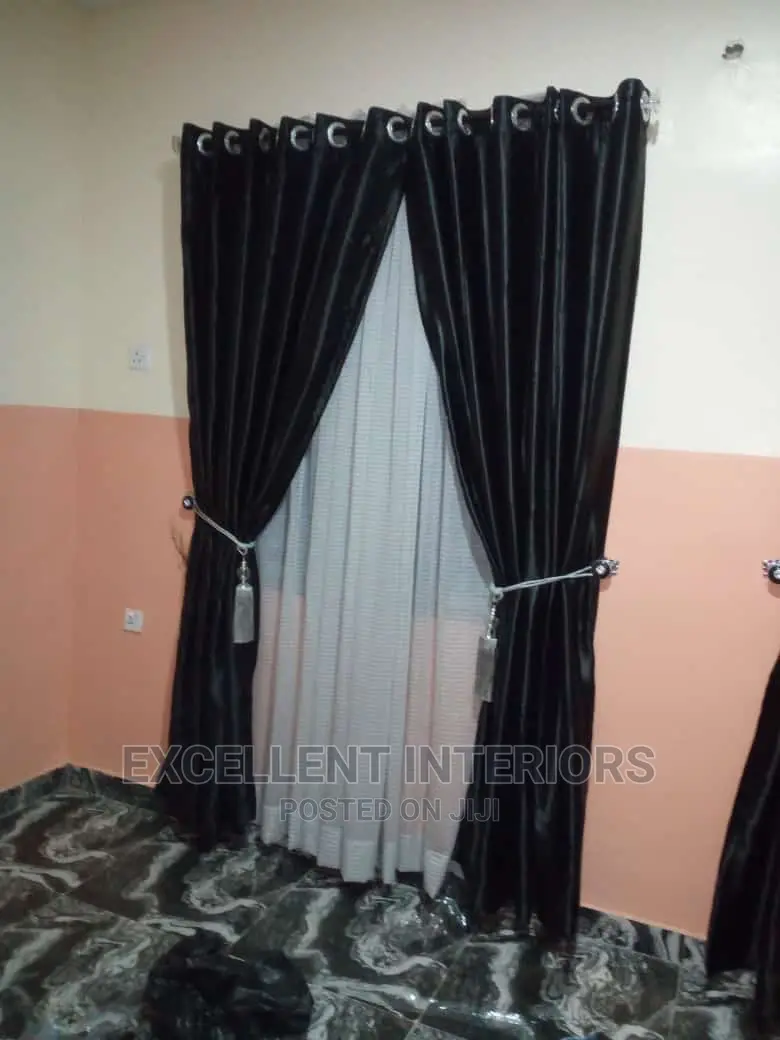Plain Black Curtain