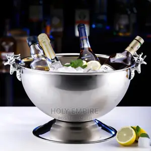 Punch Bowl With Moose Head Bucket Champagne Ice Bucket