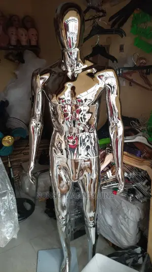 Full Body Sm3 Silver Chrome Stainless Mannequins