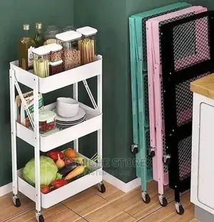 3 Tier Foldable Storage Rack/Trolley