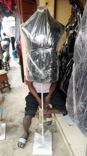 Half Body Black Male Dressform Stand
