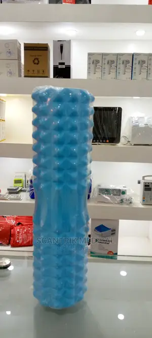 Foam Roller With Grid Blue